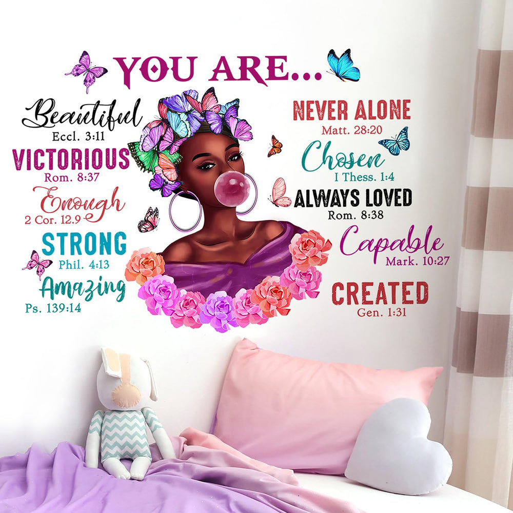 Buiory two-sheet kids room decor, versatile peel-and-stick wall art.