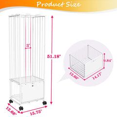 Bukfen white toy storage zoo frame and basket complement nursery decor while organizing plush toys.