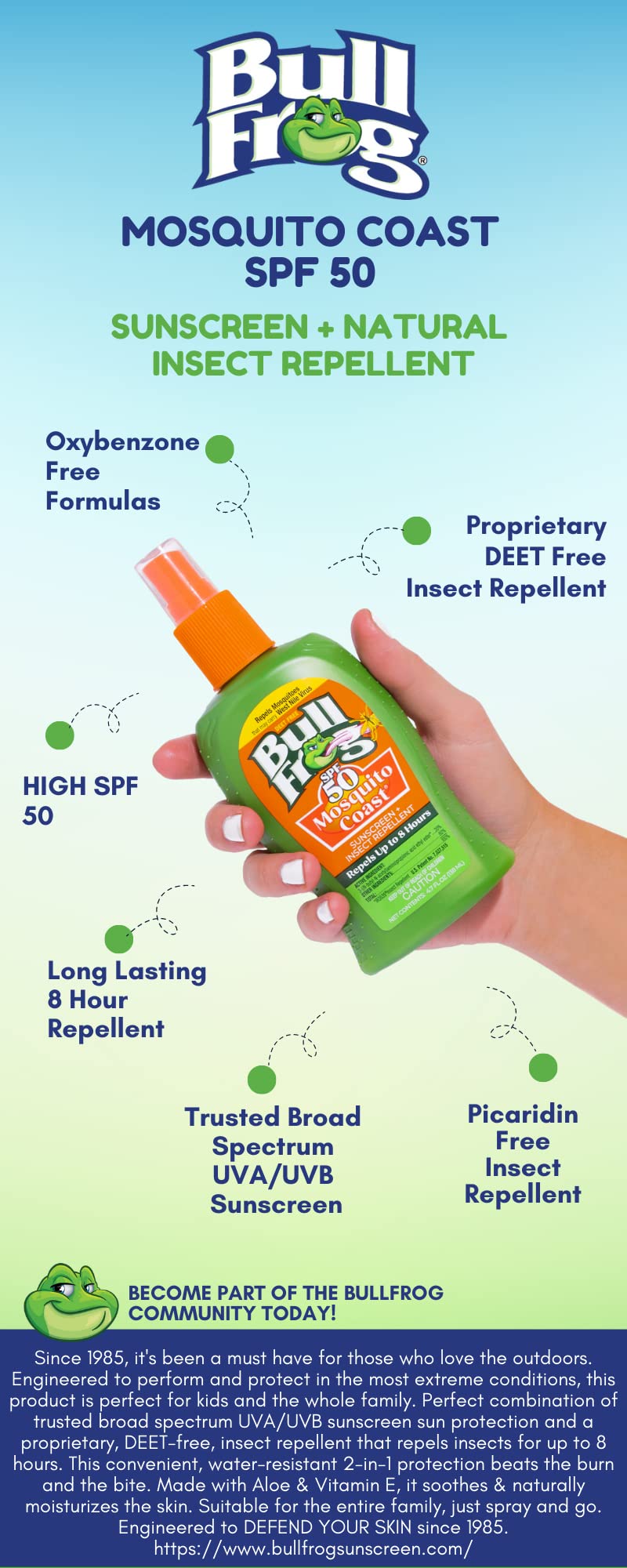 Bullfrog Mosquito Coast two-pack suited for family outdoor protection.
