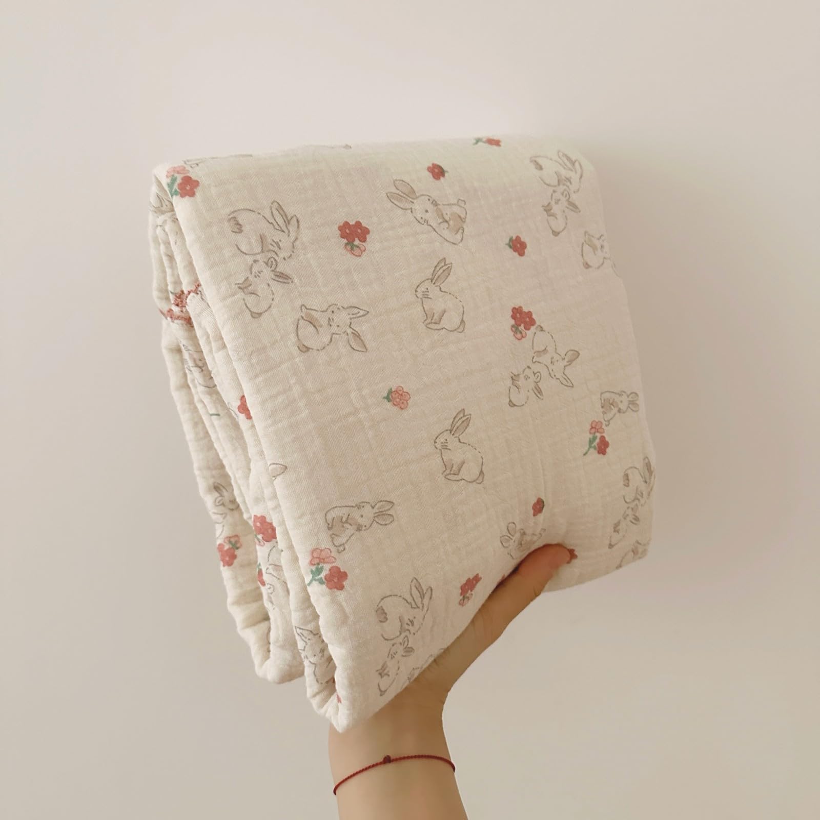 BuLuTu crib blanket with bunny pattern for gentle warmth