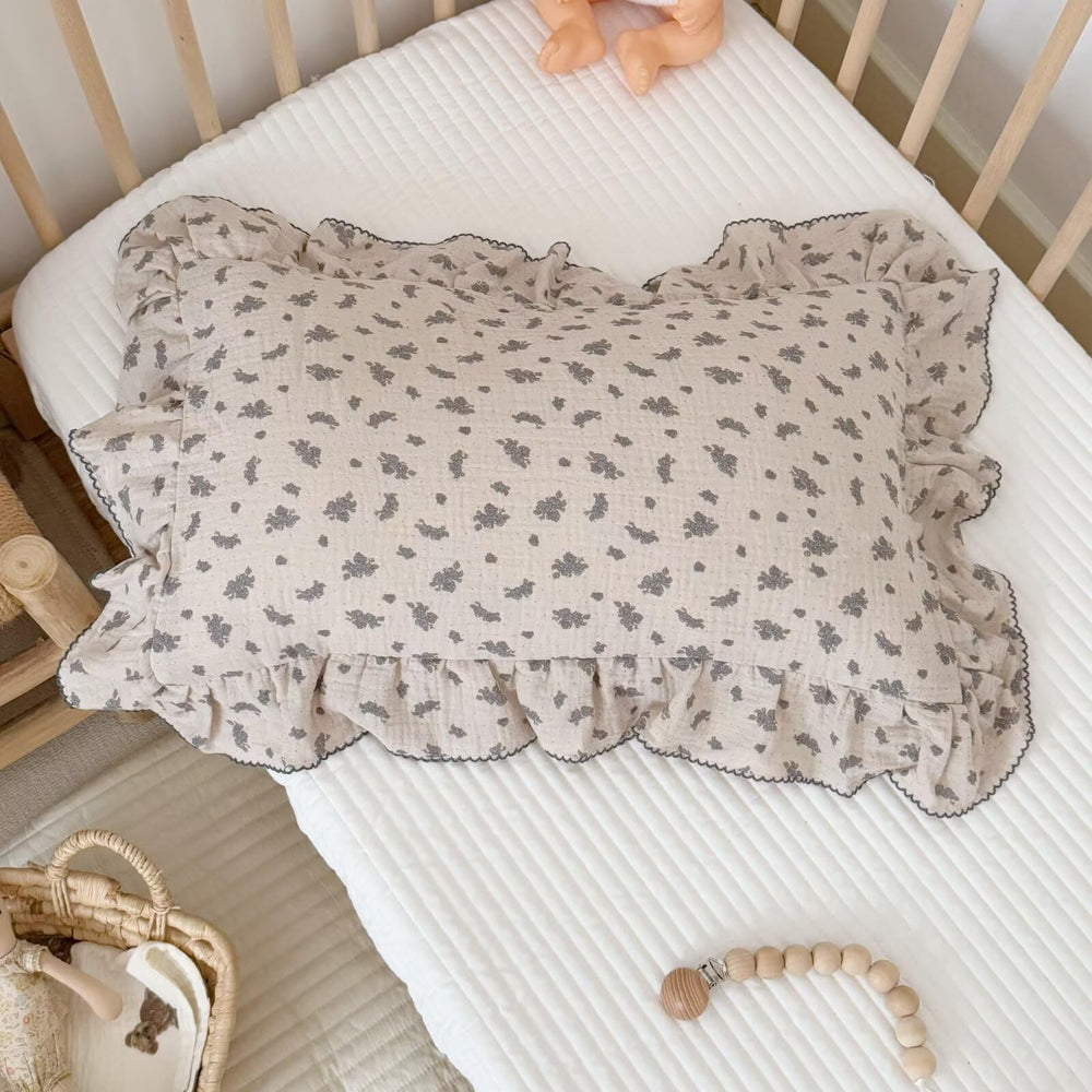 BuLuTu blue orchid dots pattern pillowcase for soft kids' sleep and breathable comfort