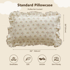 BuLuTu daisy begonia pattern pillowcase adds playful charm to kids' rooms.