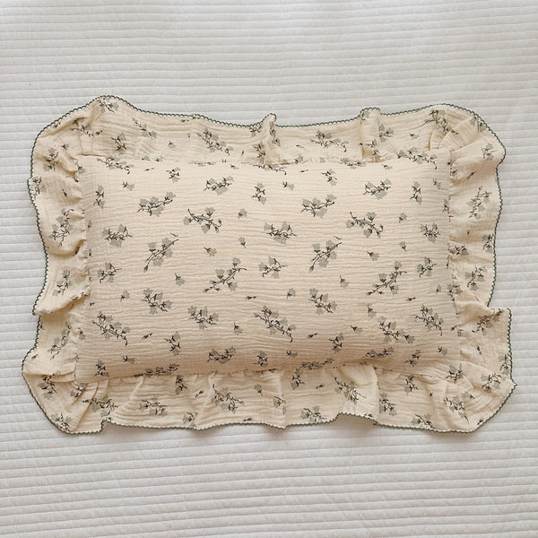 BuLuTu cotton muslin toddler pillowcase for breathable comfort during sleep and travel.