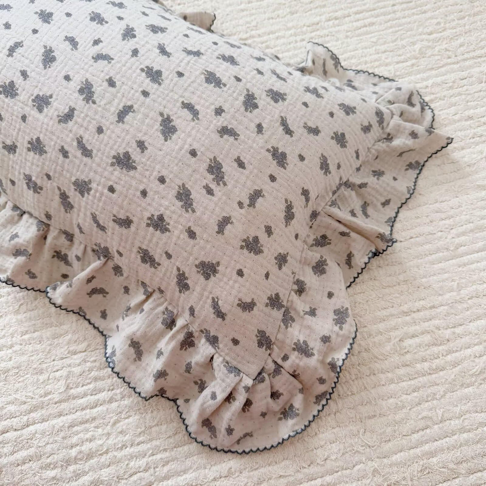 Toddler crib-size BuLuTu pillowcase 14x20 inches on pillow