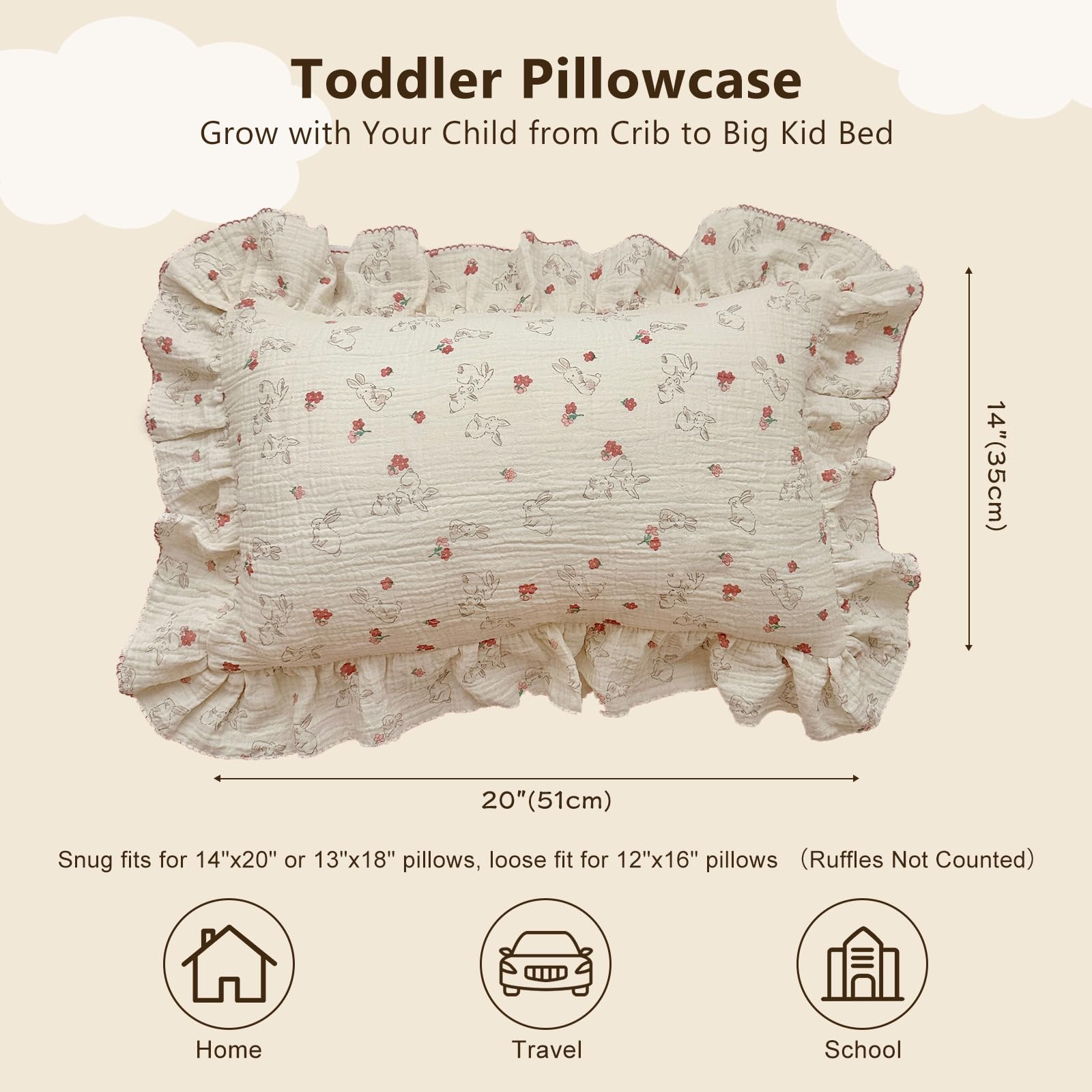 BuLuTu Daisy-Begonia-Hibiscus pattern brightens kids' room while staying soft