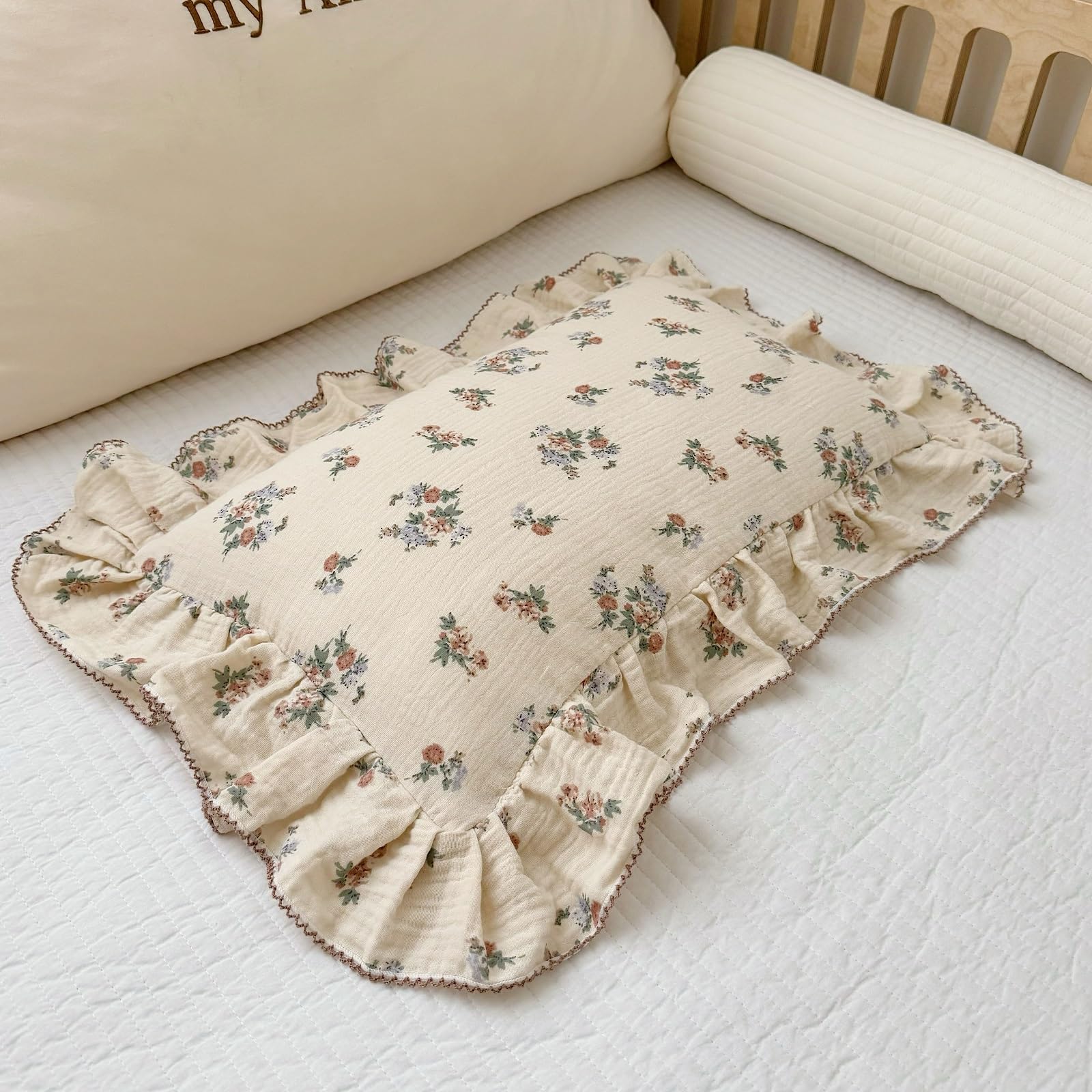 BuLuTu durable washable muslin pillowcase, color stays vibrant after washing