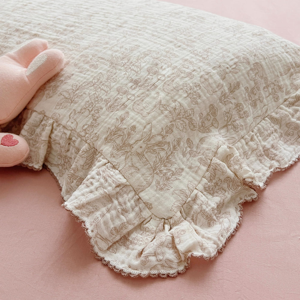 Bulutu enveloped-closure pillowcase secure crib and bed fit