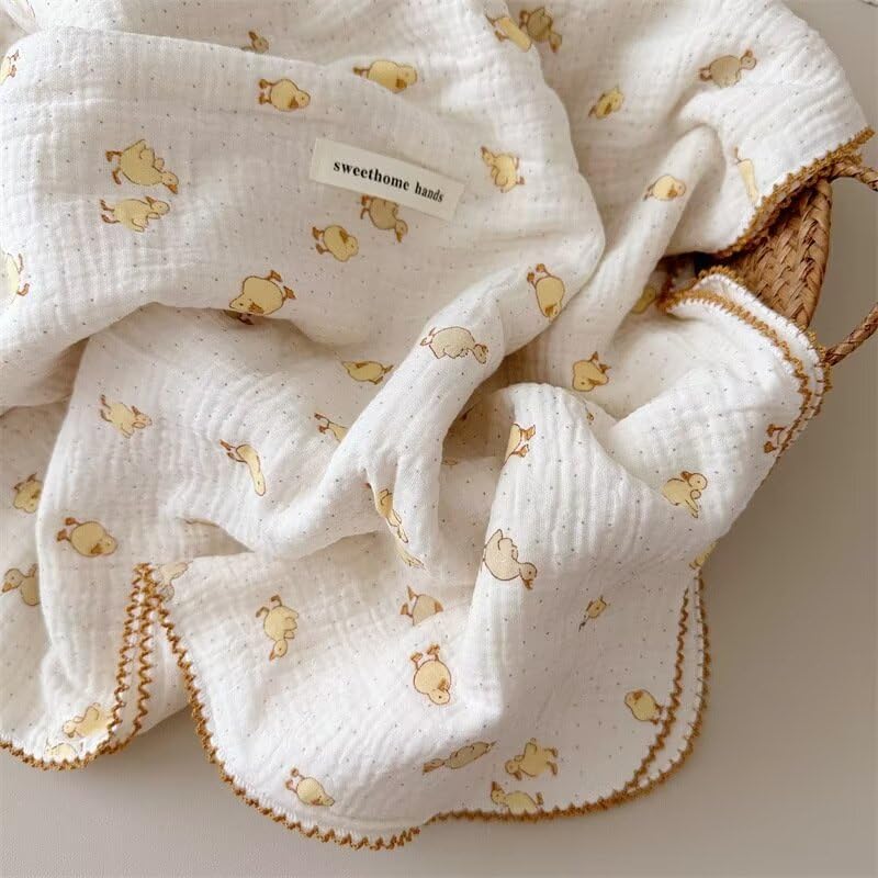 BuLuTu large 47x51 baby blanket laid on crib for nap-time versatility.