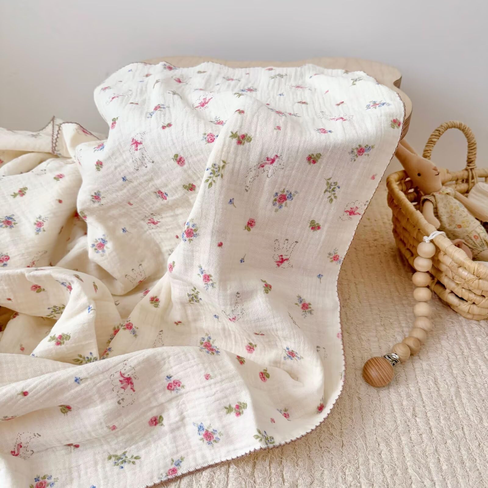 BuLuTu large 47x51 crib blanket for cozy naps