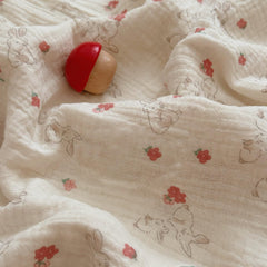 BuLuTu bunny motif blanket enhances nursery decor with charm