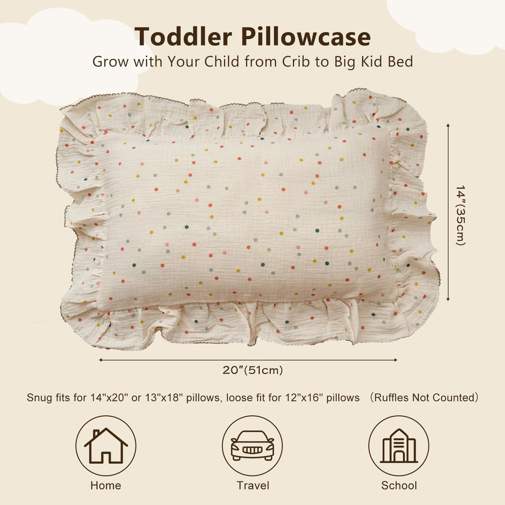 BuLuTu muslin cotton pillowcase offers breathable, machine-washable comfort for all seasons.