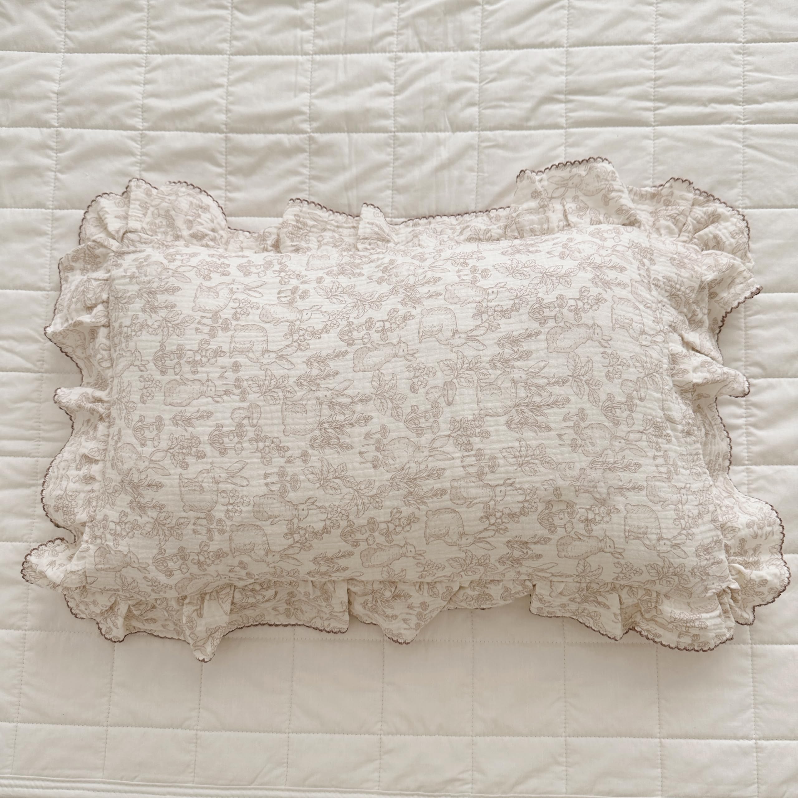 BuLuTu toddler pillowcase on a crib setup, showcasing fit for 20x14