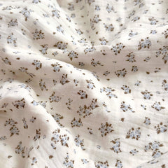BuLuTu nursery decor blue floral pillow cover for boys and girls.