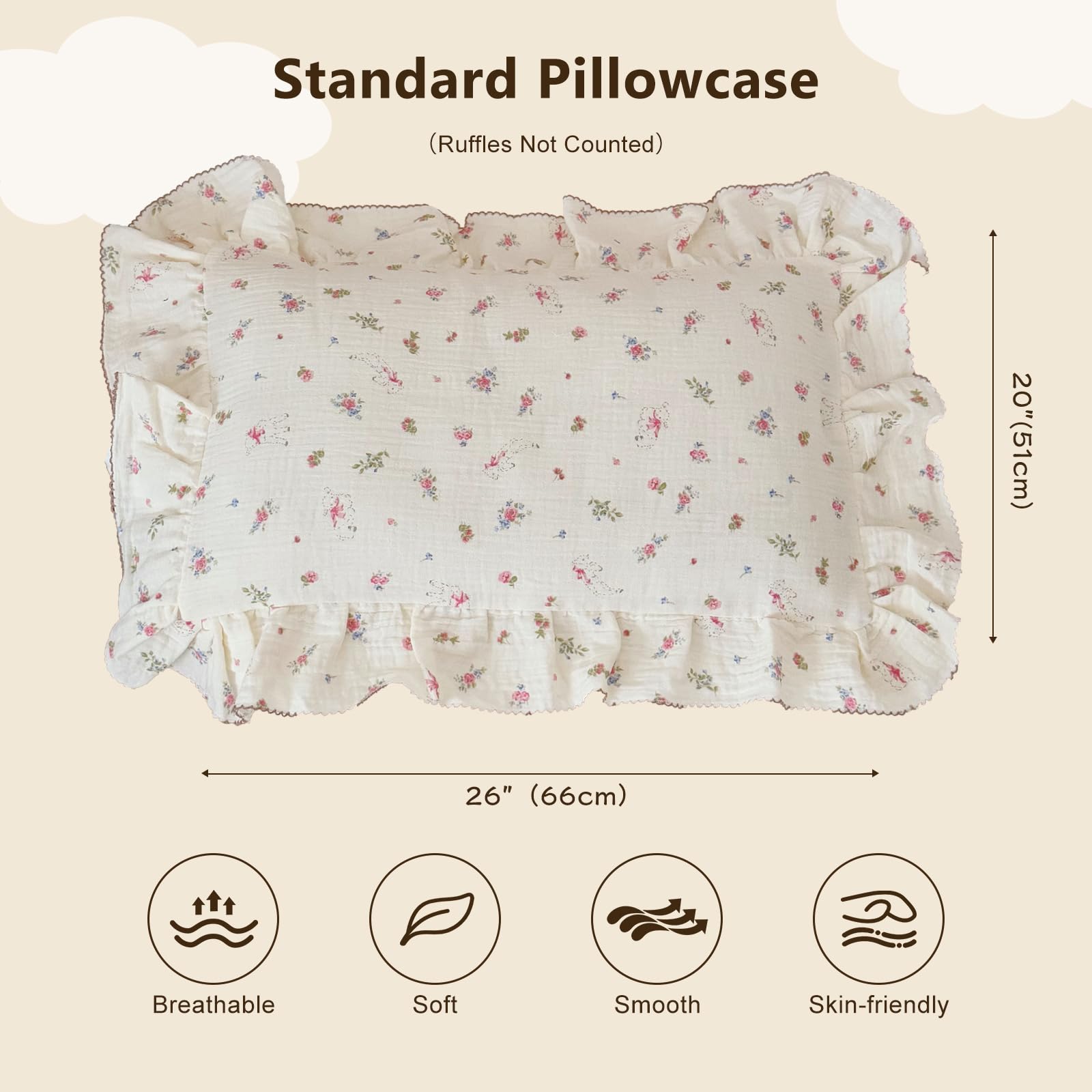 BuLuTu crib 14x20 toddler-cover showcases gentle muslin texture ideal for delicate skin.