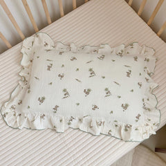 BuLuTu rabbit print toddler pillowcase adds playful decor for a crib