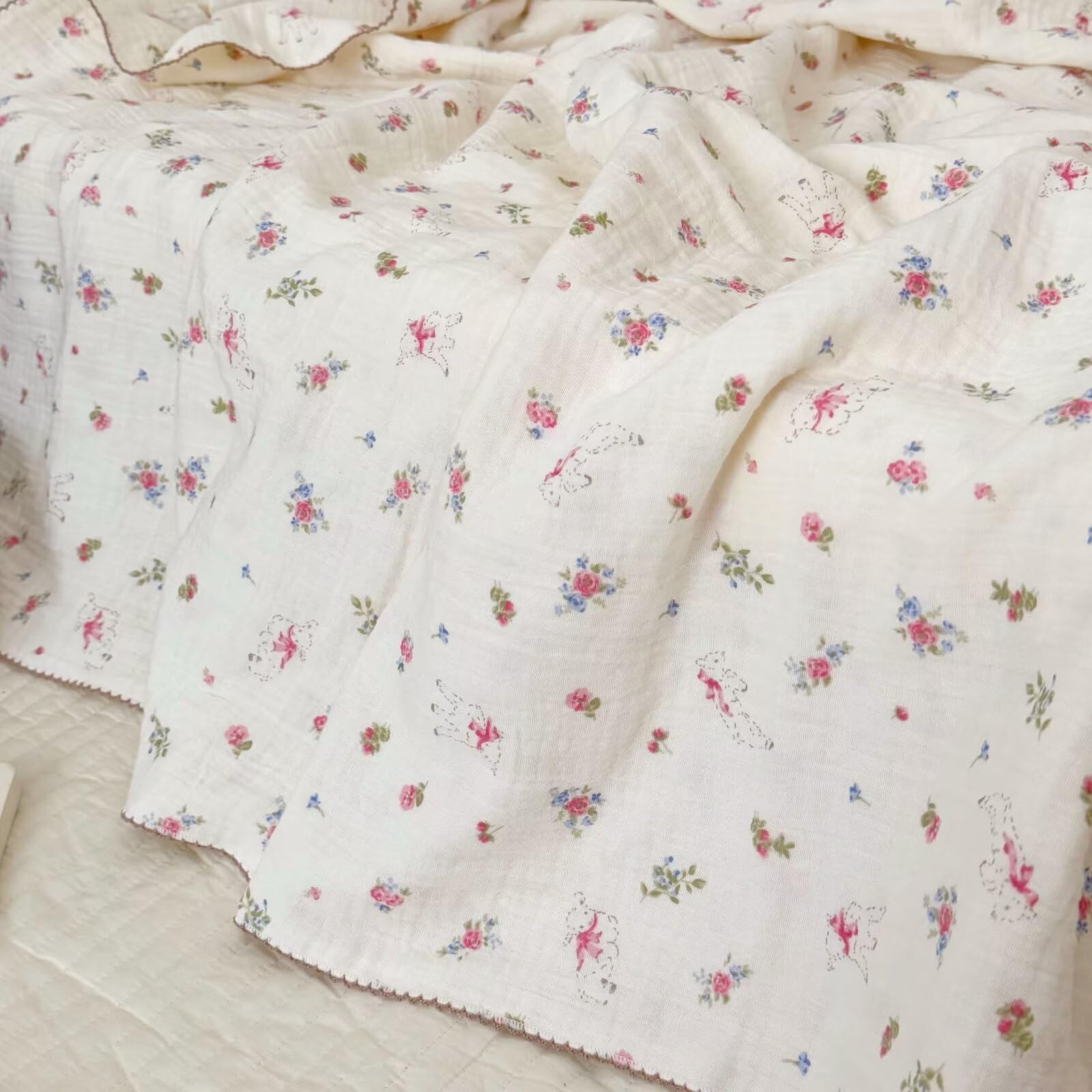 BuLuTu soft breathable cotton gauze fabric for baby comfort