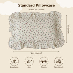 BuLuTu soft muslin cotton pillowcase provides breathable, gentle touch for toddlers