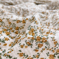 BuLuTu standard pillowcase 26x20 with hibiscus print keeps kid's bed cozy.