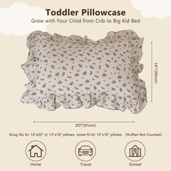 Close-up of BuLuTu toddler muslin pillowcase showing gentle touch