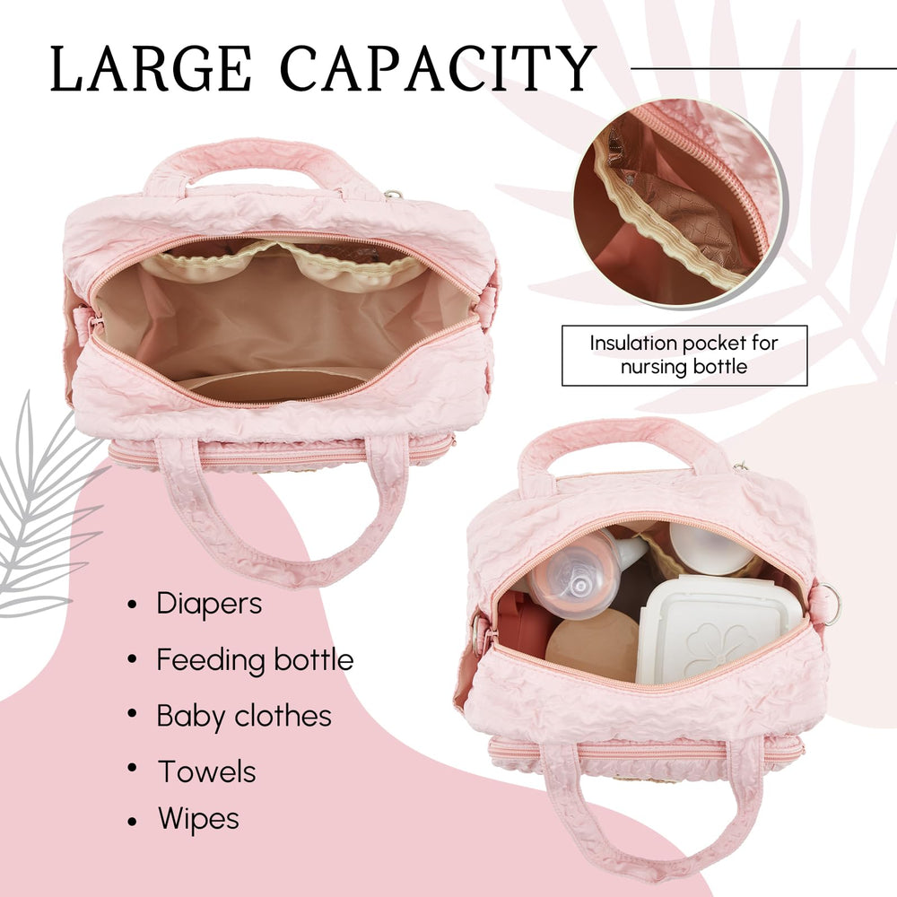 Bulyoou silicone pacifier holder case pink built into the bag for hygiene on the go