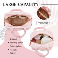 Bulyoou silicone pacifier holder case pink built into the bag for hygiene on the go