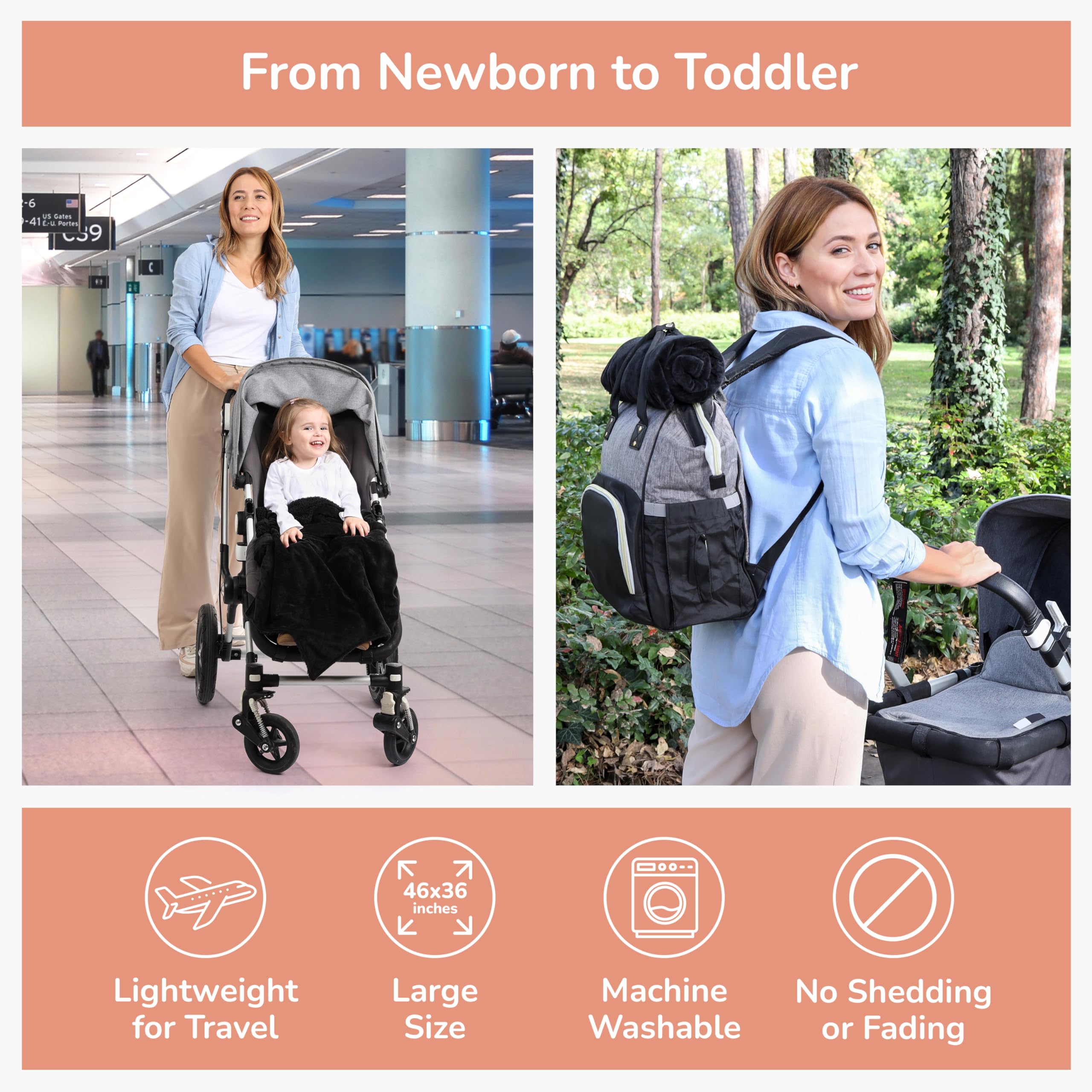 Bumba Kids crib-size swaddle provides a secure wrap for newborns.