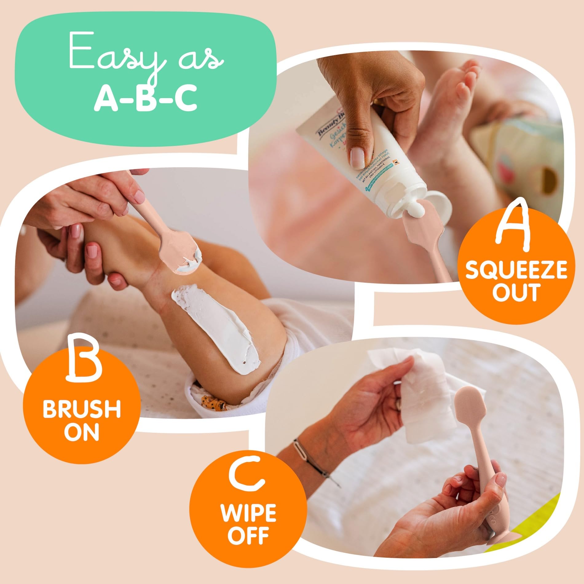 Hygienic scoop design keeps cream clean during use.
