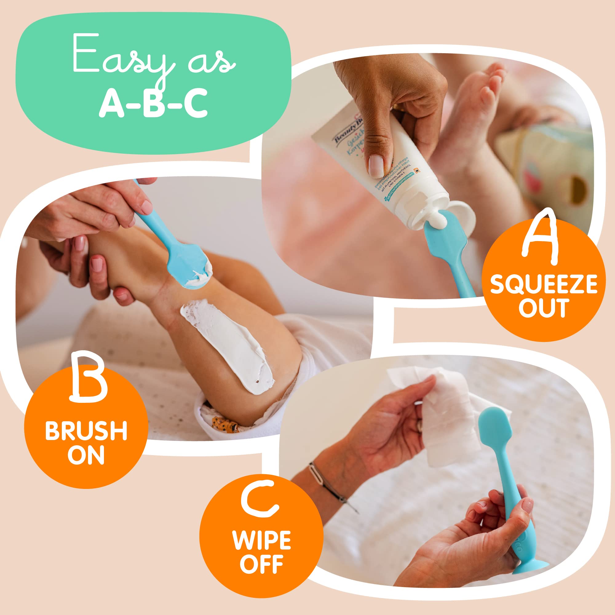 Bumco suction base holds the spatula upright on flat surfaces