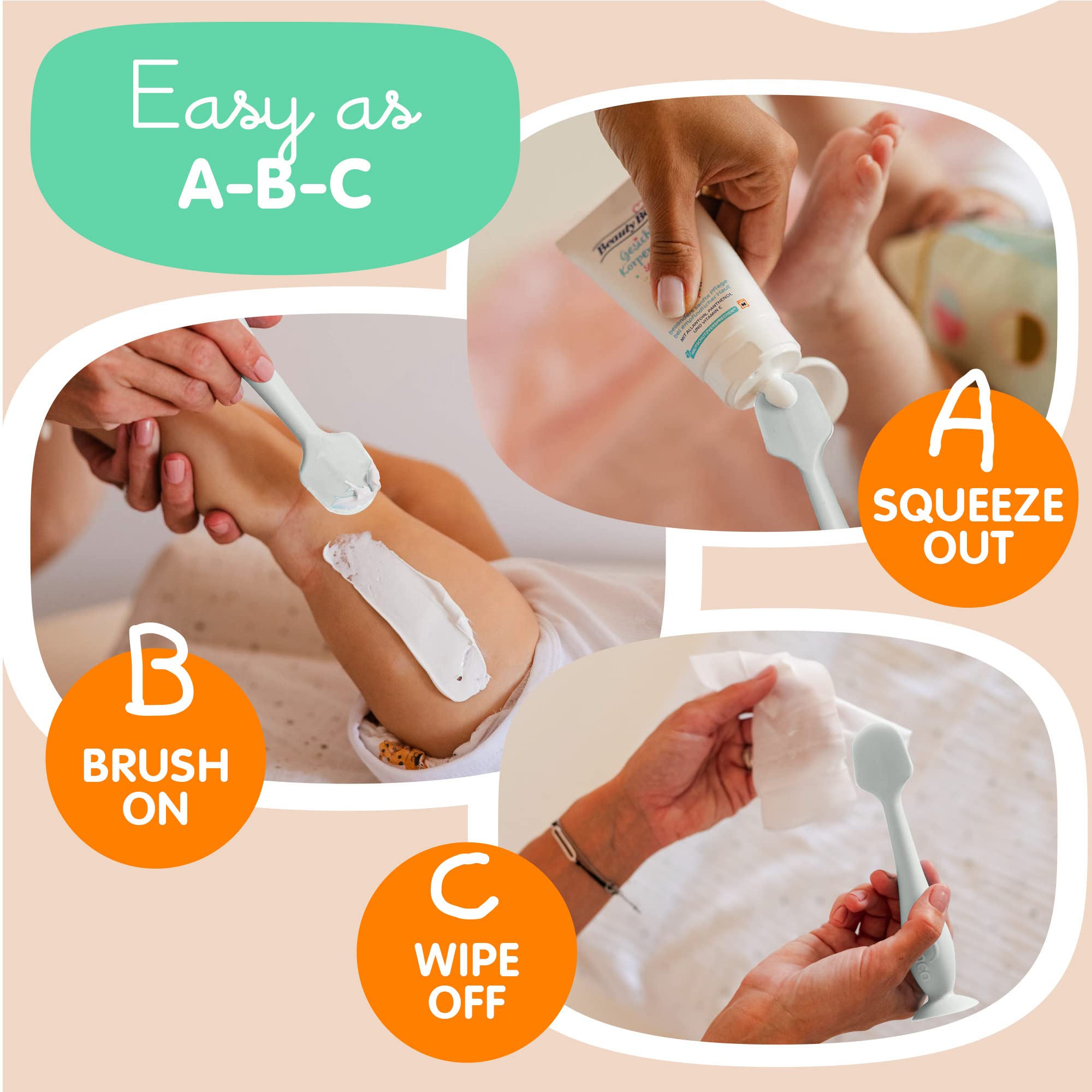 Bumco wipe-clean silicone material cleans quickly after use.