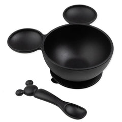 Bumkins Mickey Mouse bowl with suction base helps keep meals in place during self-feeding.