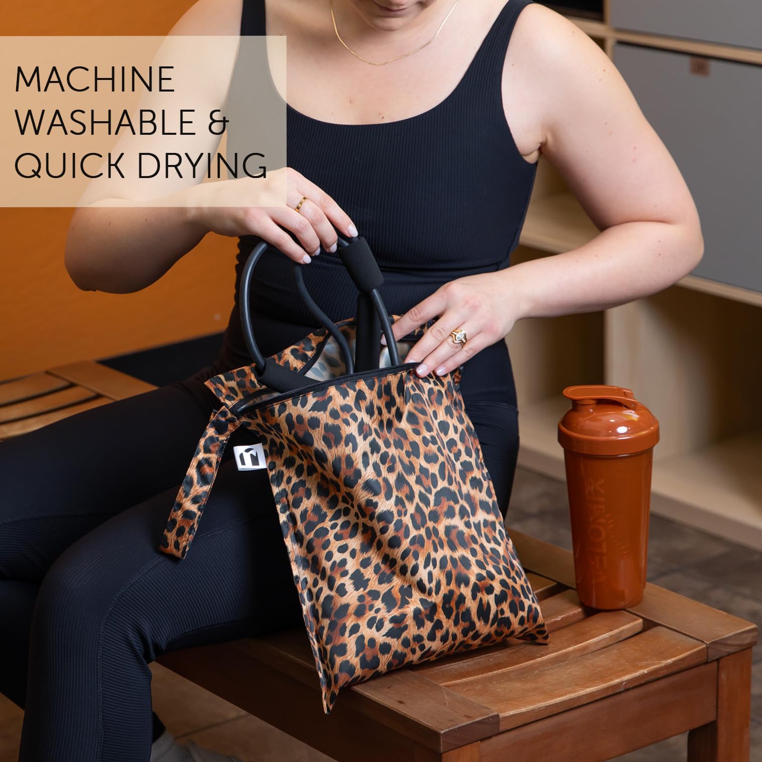 Bumkins Roamio clear travel pouch keeps cosmetics visible and accessible