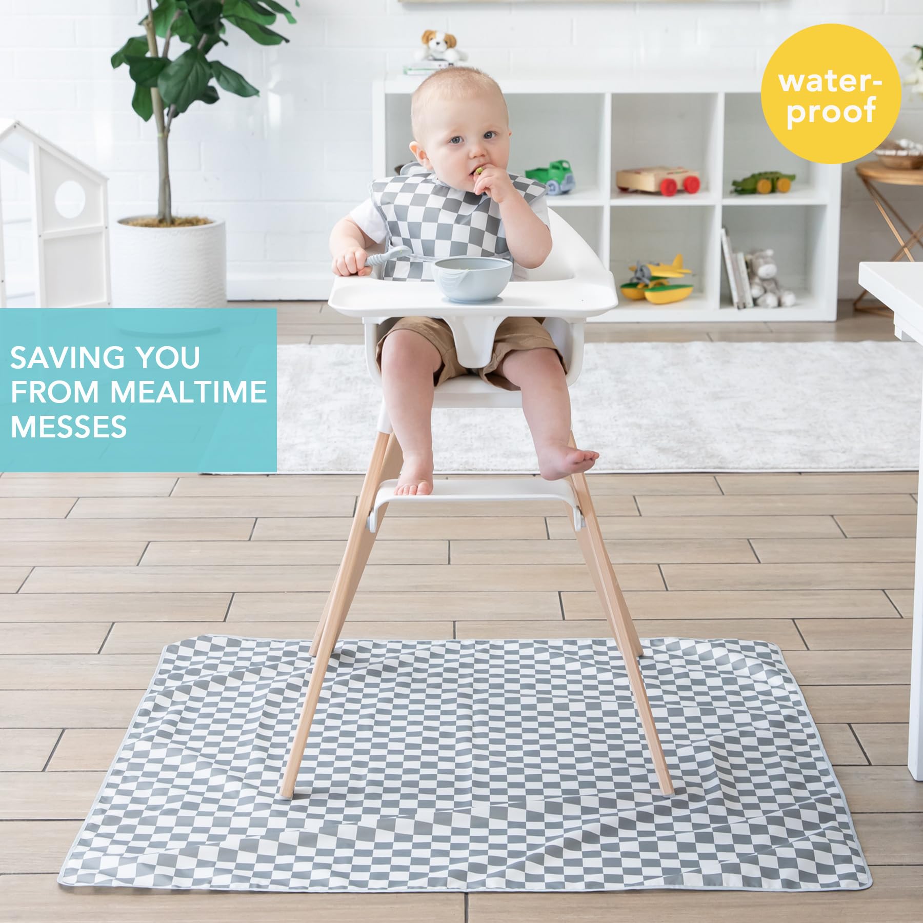 Bumkins splat mat for arts and crafts provides a reusable art space