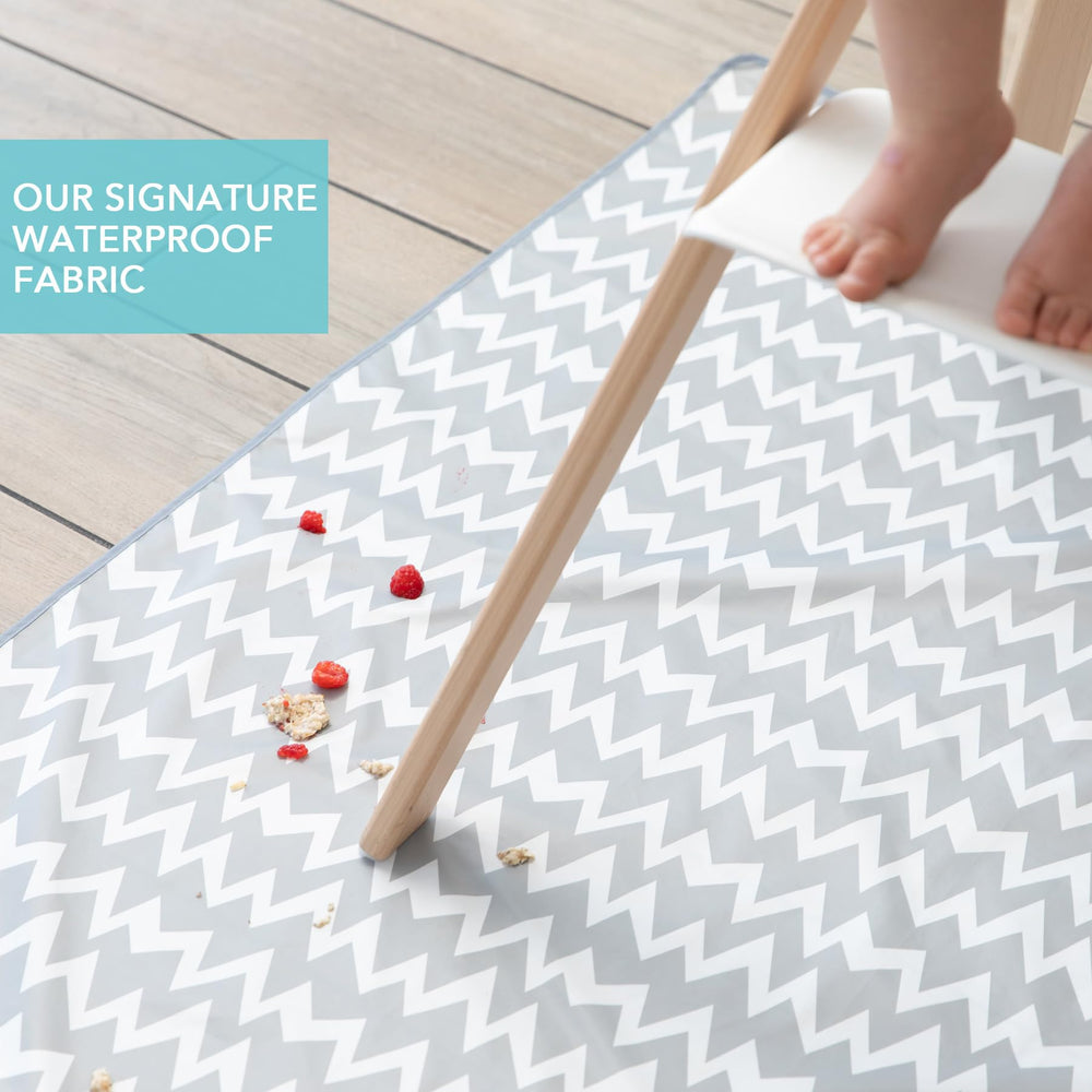 Bumkins splat mat acts as a floor protector for playtime on any surface