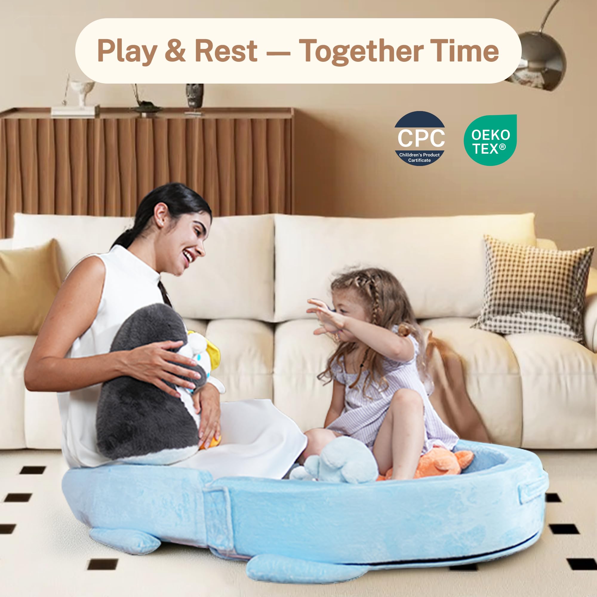 BUMNANA detachable cover for quick cleaning after playtime.