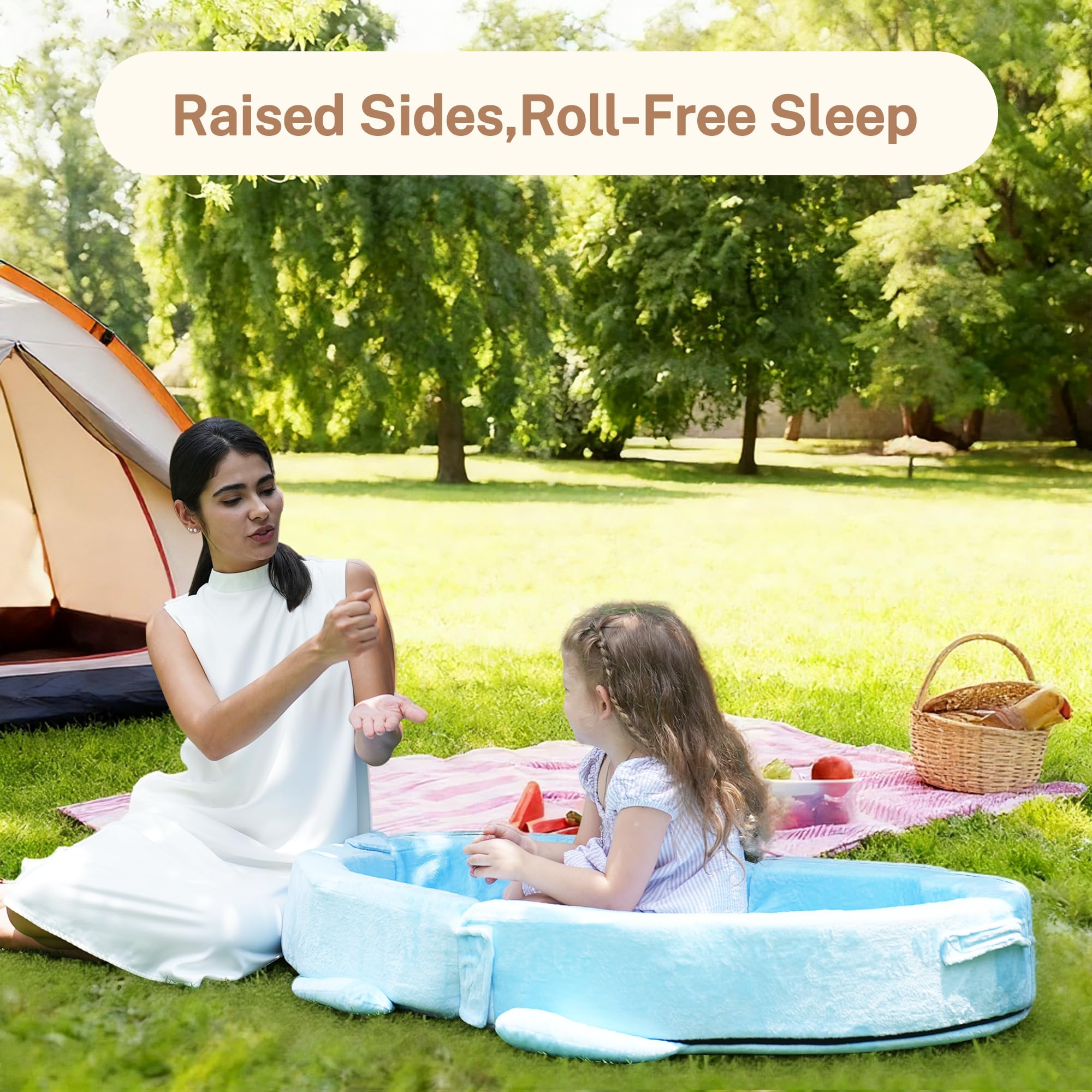 BUMNANA penguin pattern adds playful charm to kids bed.