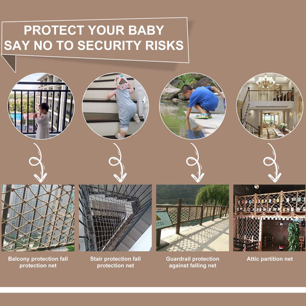 Bunifa rope net outdoors suitable for playground use and fencing.