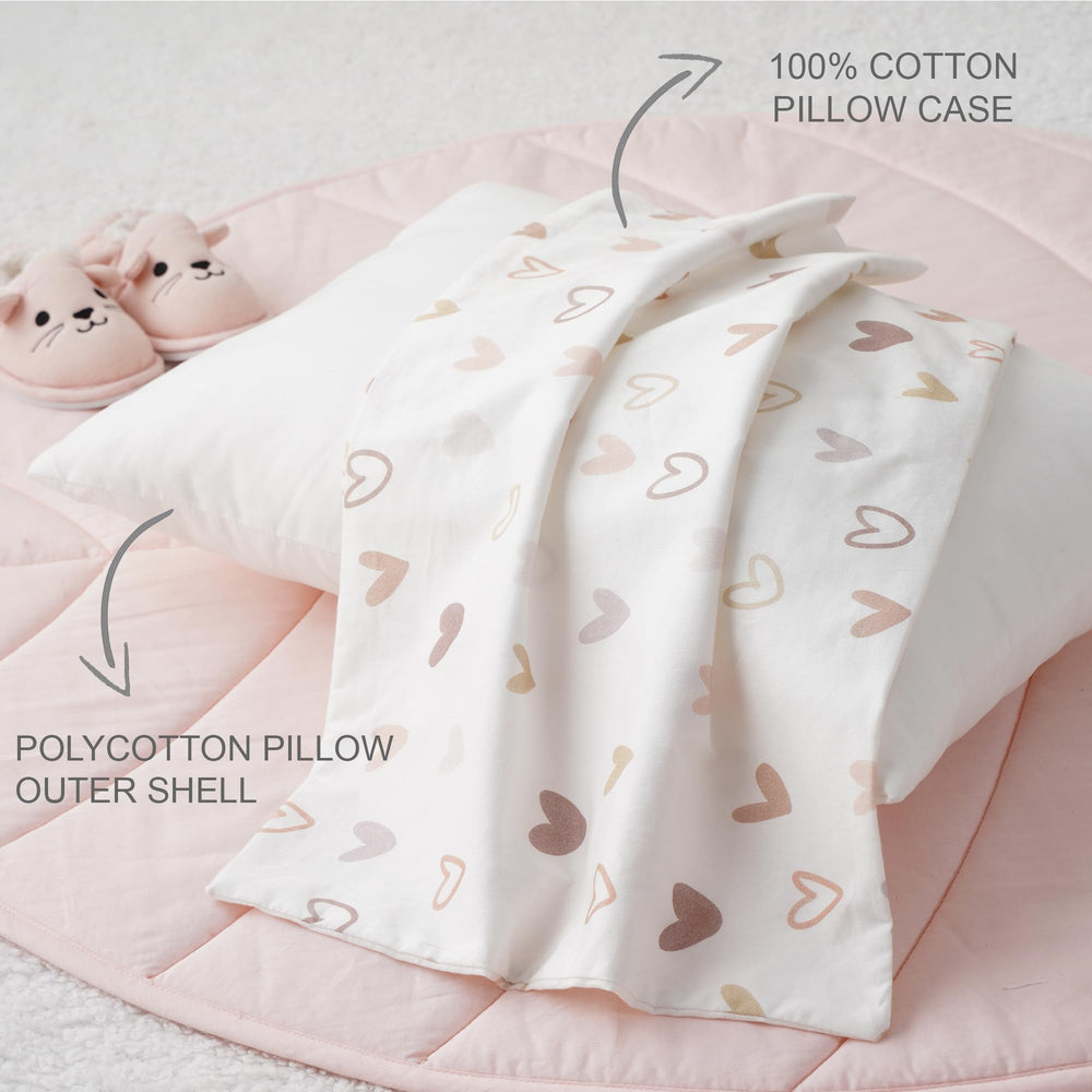 Cute unisex print on the Bunnikins & Clover toddler pillowcase
