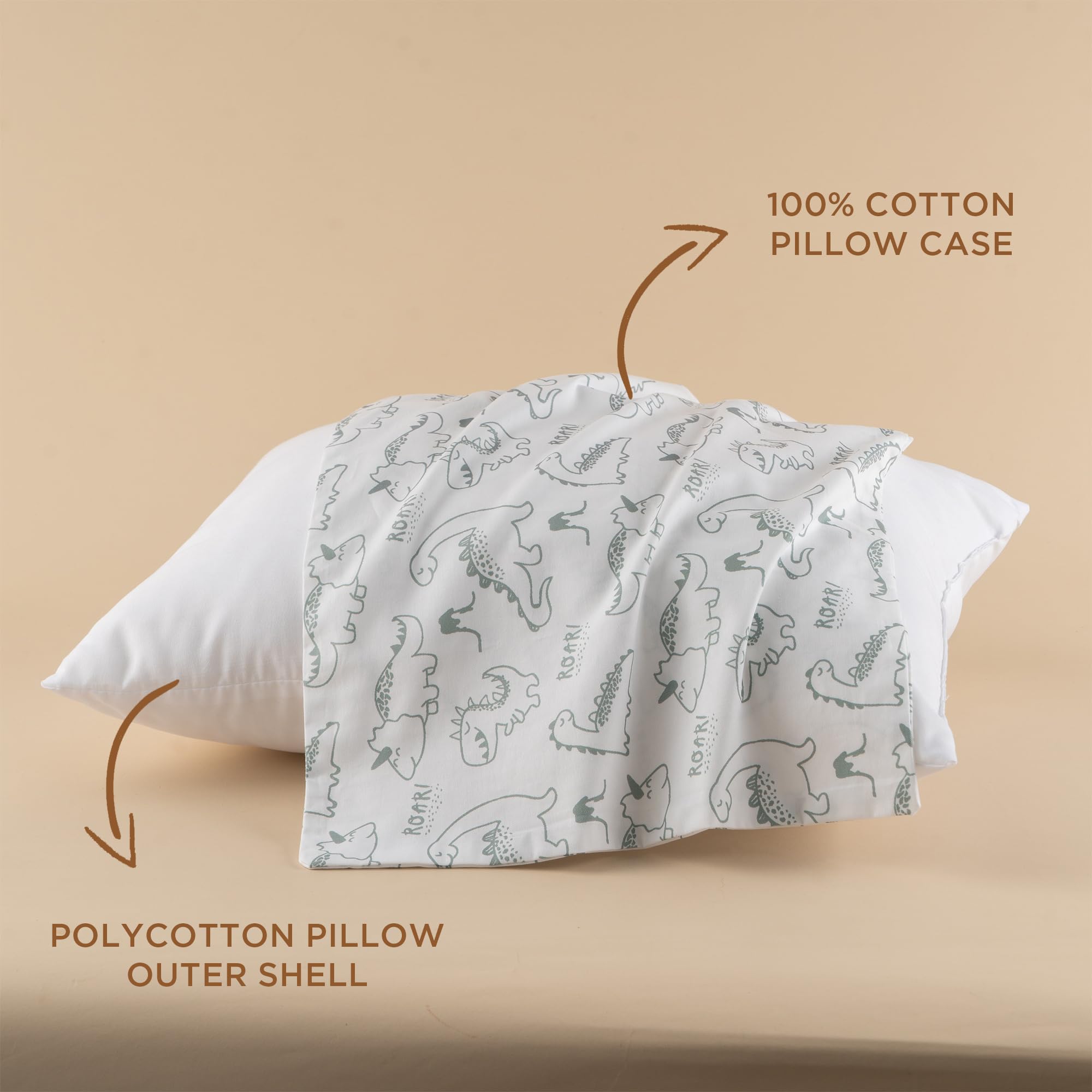Bunnikins & Clover travel pillow 13x18 ready for car trips and flights