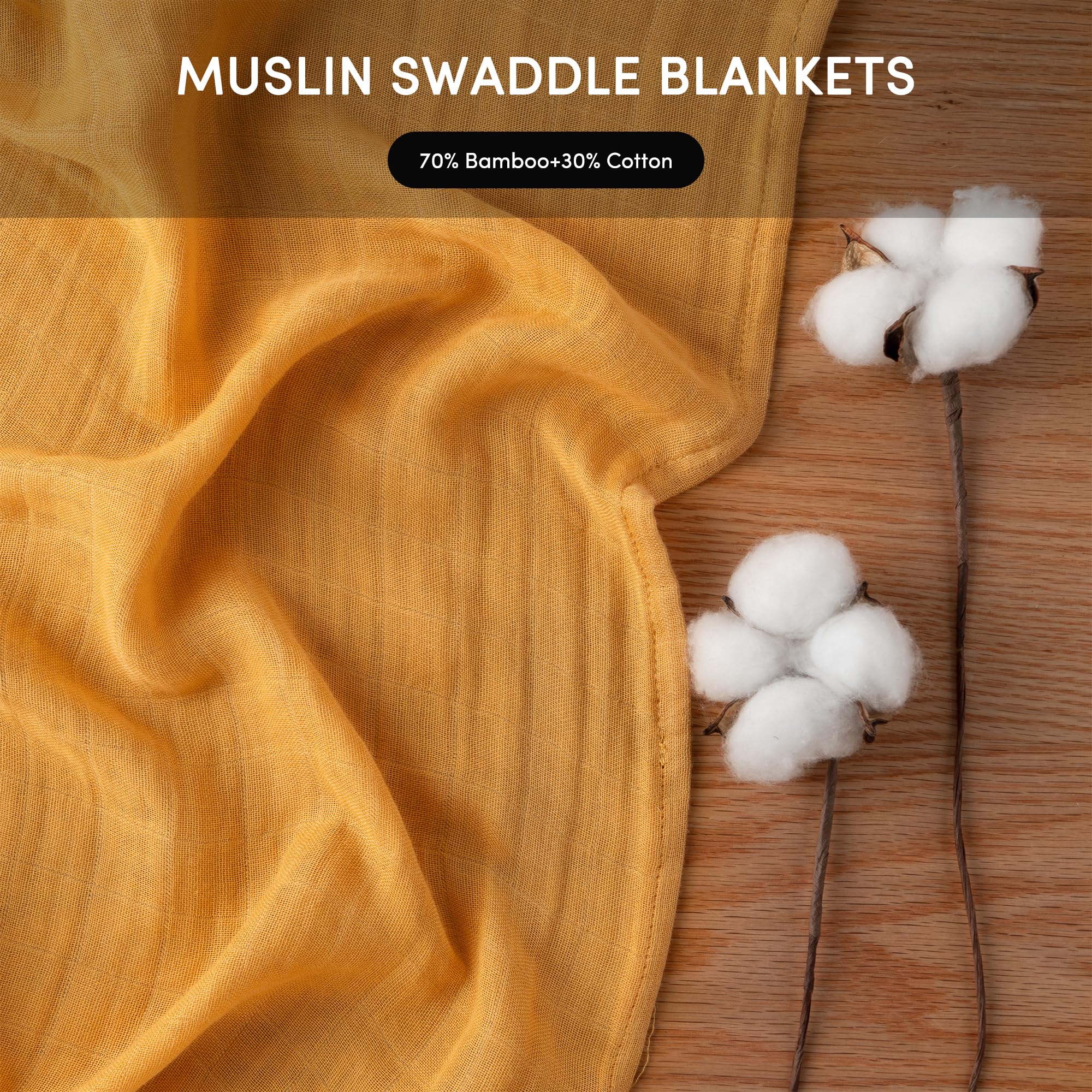 Bunnikins & Clover muslin swaddle blanket being laundered to highlight easy care