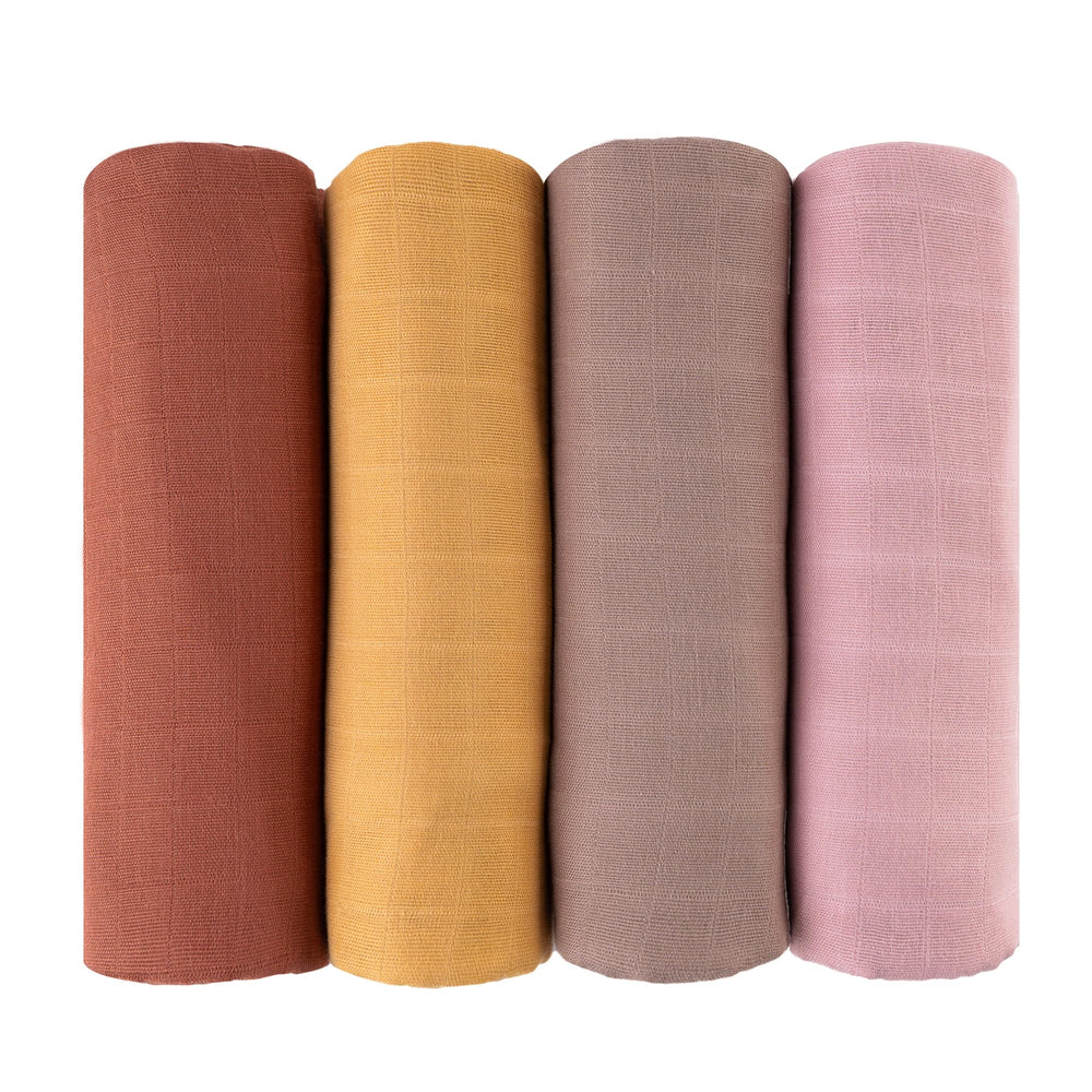 Bunnikins & Clover muslin swaddle blanket in neutral unisex design