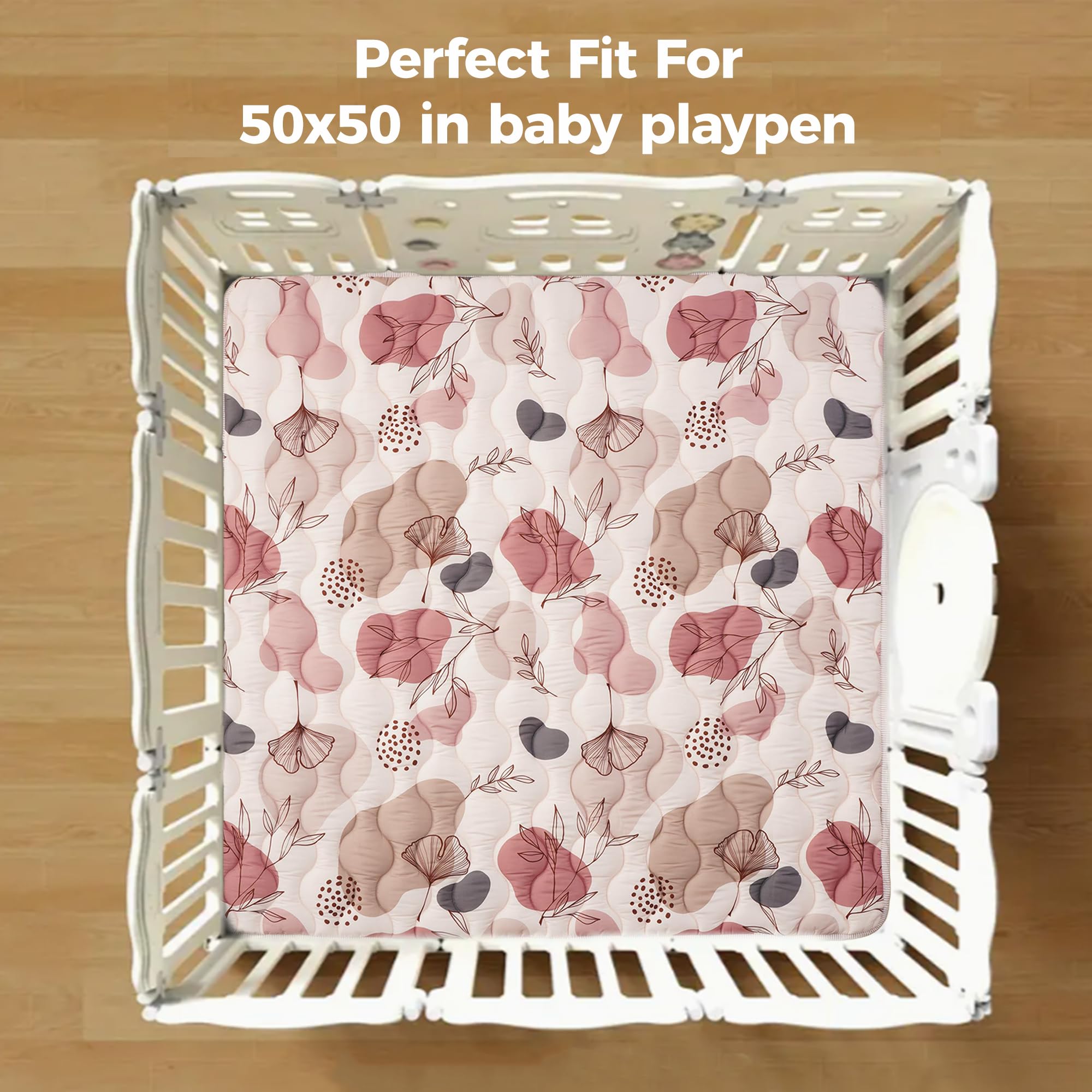 Bunnikins & Clover soft play mat with non-slip bottom for stable play