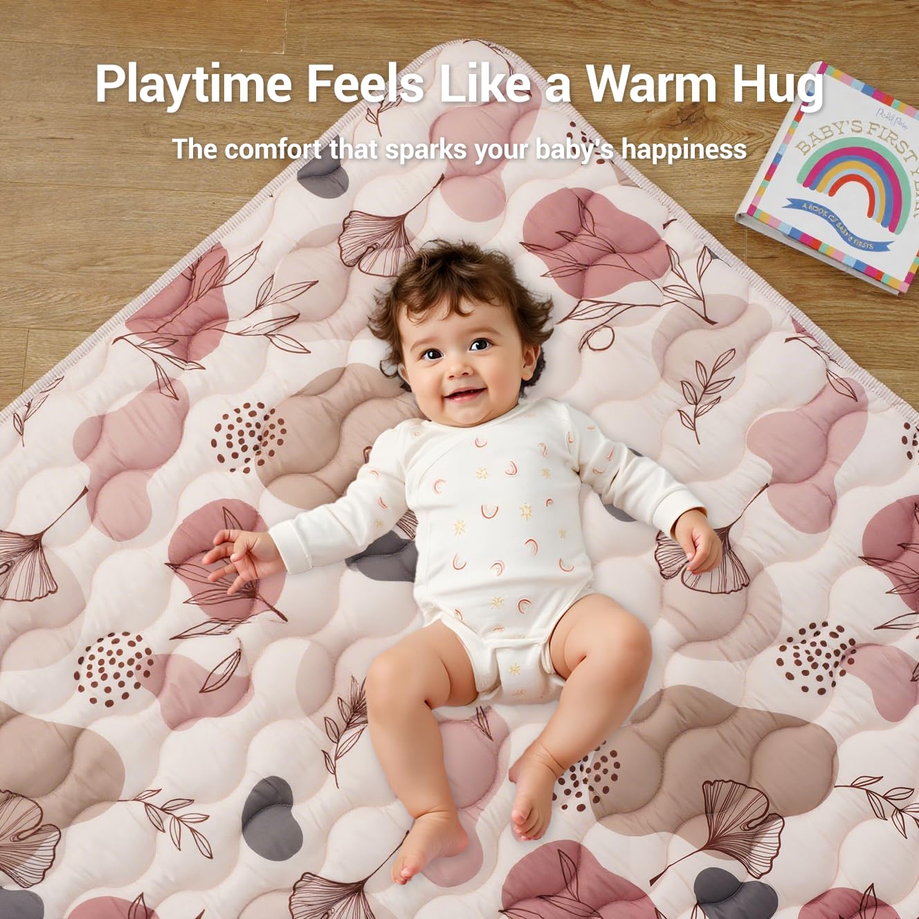 Bunnikins & Clover padded foam surface cushions babies during activities