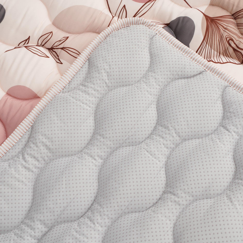 Bunnikins & Clover mat folded for travel-ready convenience