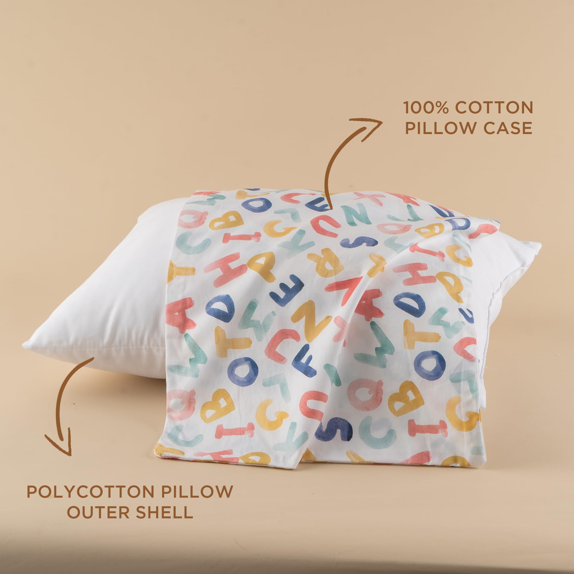Cute neutral print suits boys and girls for any bedroom.