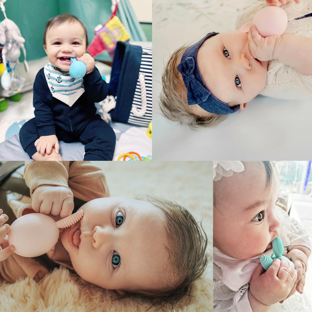 Bunny Eggy teether stored in hygienic carry box for travel