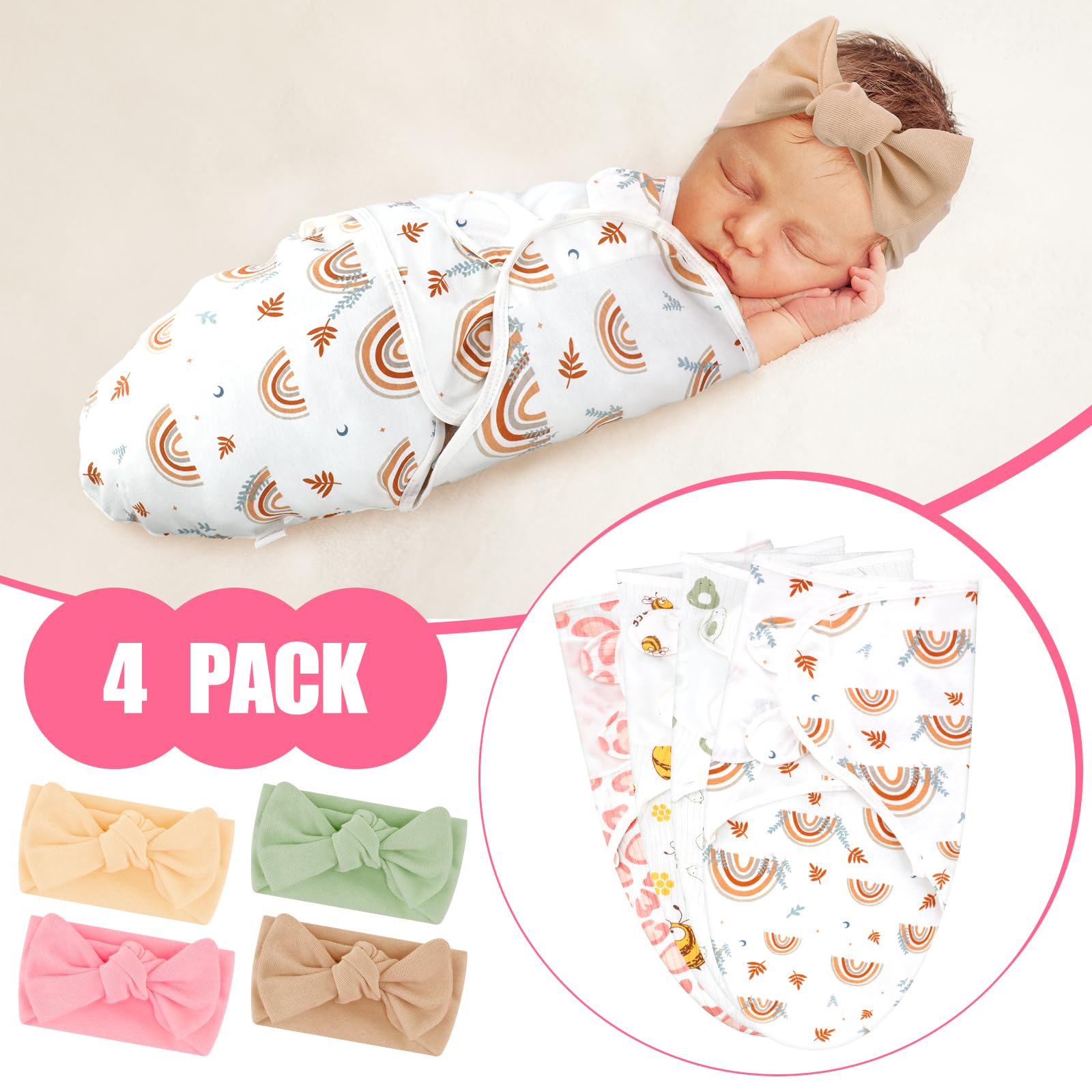 Bunnycool preemie swaddle heart pattern adds cute styling for newborn photos