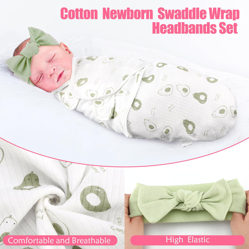Bunnycool preemie swaddle leaf pattern features soft cotton for gentle skin