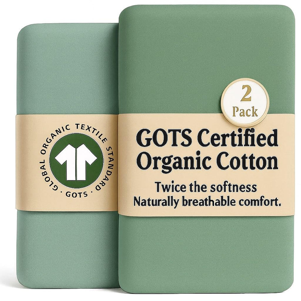 Bunnyjik GOTS organic bassinet sheets 33x20 offer thick-soft comfort.