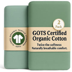 Bunnyjik GOTS organic bassinet sheets 33x20 offer thick-soft comfort.