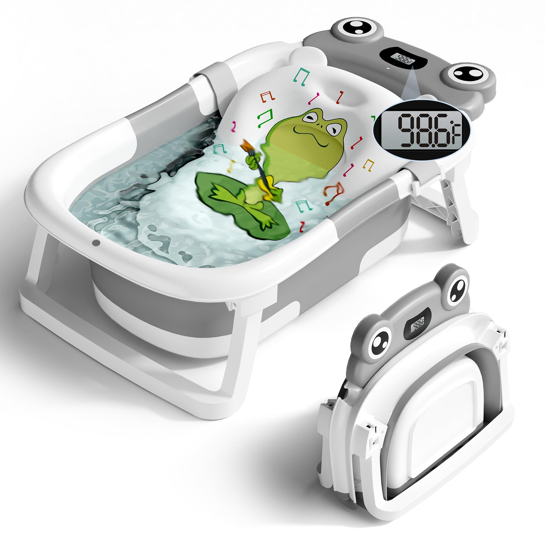 Bunwag Baby Bathtub foldable design for compact storage and travel.